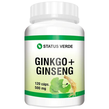 Imagem de 3 Potes Ginkgo Biloba Biloba + Ginseng 120 Cáps - Status Verde