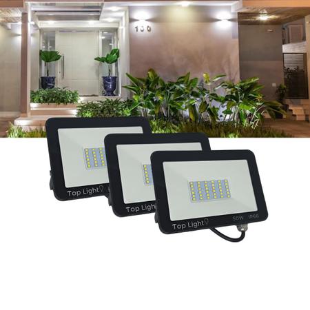 Imagem de 3 Refletor Led 50w Prova Dágua Ip66 Holofote 6500k Bivolt