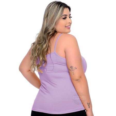 Imagem de 3 Regatas Básicas de Alcinha - Plus Size - Blusinha Lisa sem Estampa