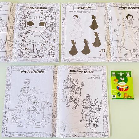 3 Revistas Princesas Disney Colorir Brincar + Lápis Massinha - Abril -  Outros Livros - Magazine Luiza