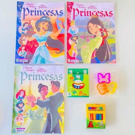 3 Revistas Princesas Disney Colorir Brincar + Lápis Massinha - Abril -  Outros Livros - Magazine Luiza