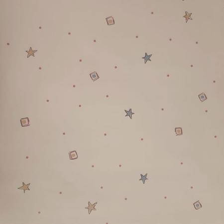 Imagem de 3 Rolos de papel de infantil quadradinho e estrelinha