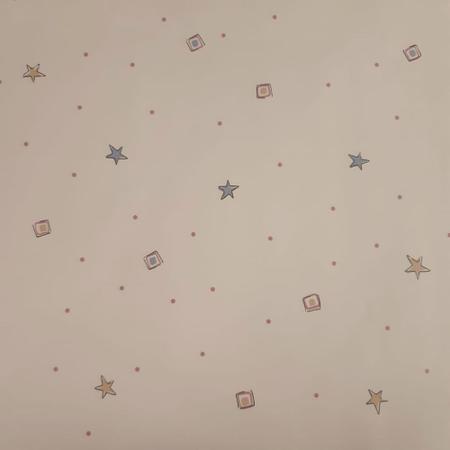 Imagem de 3 Rolos de papel de infantil quadradinho e estrelinha