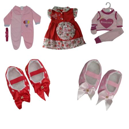 5 Roupinhas para bebê reborn menina tamanho RN - Duda Shop - Roupa de Boneca  - Magazine Luiza