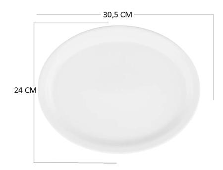 Imagem de 3 Travessa Rasa De Porcelana 30,5x24cm Gourmet Pro Oxford
