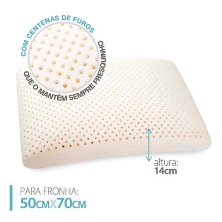3 Travesseiros Natural Látex 14cm de altura - Duoflex Imagem de 3 Travesseiros Natural Látex 14cm de altura
