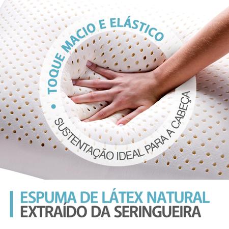 3 Travesseiros Natural Látex 14cm de altura - Duoflex Imagem de 3 Travesseiros Natural Látex 14cm de altura