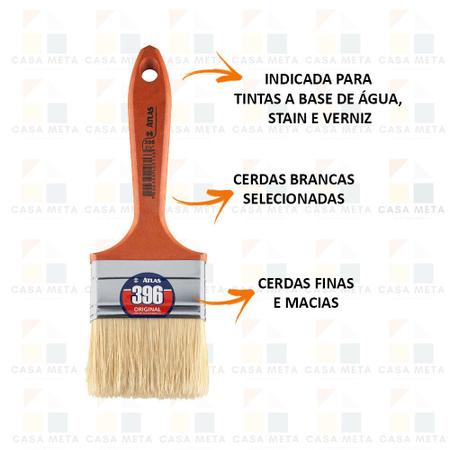3 Trincha Verniz E Stain Atlas 2 1/2 Polegada 396 Imagem de 3 Trincha Verniz E Stain Atlas 2 1/2 Polegada 396