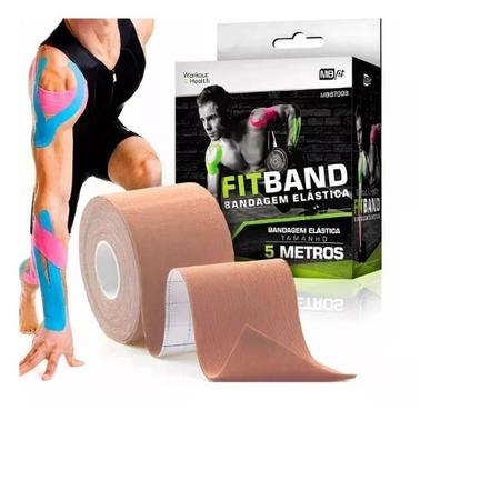 Imagem de 3 Unid. Fita/Bandagem Elástica Esportiva 5 Mts Fitband Mbfit