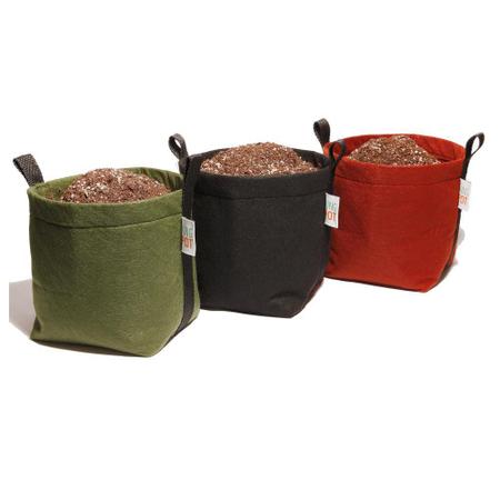 3 Vasos Plantas Feltro Alças 4 Litros Decoração Cultivo Mix - King Pot Imagem de 3 Vasos Plantas Feltro Alças 4 Litros Decoração Cultivo Mix