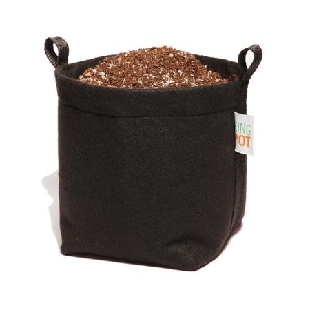 3 Vasos Plantas Feltro Alças 4 Litros Decoração Cultivo Mix - King Pot Imagem de 3 Vasos Plantas Feltro Alças 4 Litros Decoração Cultivo Mix