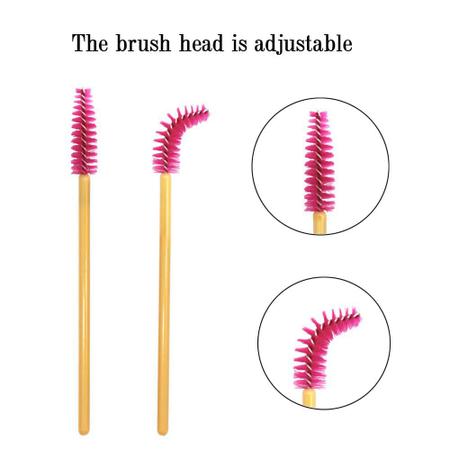 300 Pack Varinhas de rímel a granel pincéis descartáveis para extensões Upgrade Eye Lash Wand Makeup Tool Kit, Ouro / Rosa - myaokue-up Imagem de 300 Pack Varinhas de rímel a granel pincéis descartáveis para extensões Upgrade Eye Lash Wand Makeup Tool Kit, Ouro / Rosa
