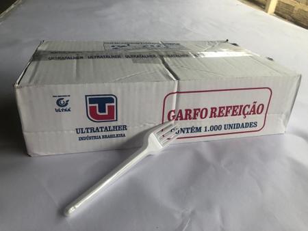 Imagem de 3000 Garfo Refeição Descartável Branco 16Cm Ultra (3Cxs)