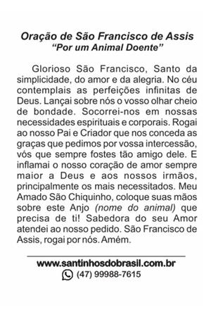 Imagem de 3000 Santinho São Francisco aos Animais (oração no verso) - 7x10 cm