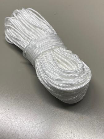 Imagem de 30m de corda Branca p/ Varal de Teto ou Parede Polipropileno 2,5mm
