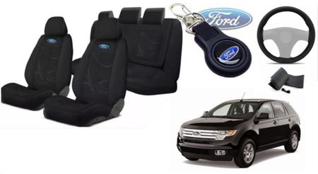 Imagem de 324Kit Premium Ford Edge 2009-2012: Capas, Volante, Chaveiro