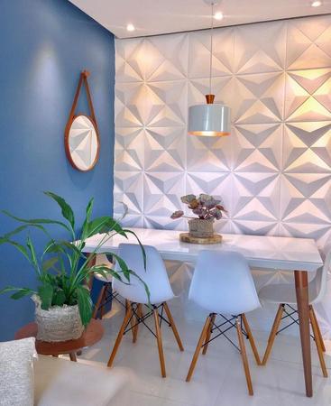 Imagem de 36 Placas Decorativa 3D Revestimento Parede 50x50cm Estrelar Casa Cozinha Banheiro Piscina Churrasqueira Moderno