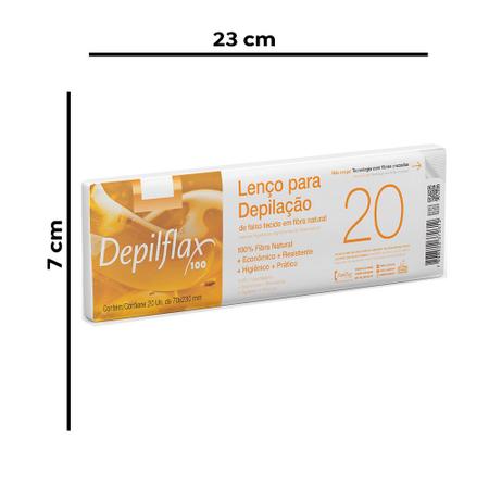 Imagem de 3cx Lenço para Depilação 20 unidades Depilflax 7x23cm