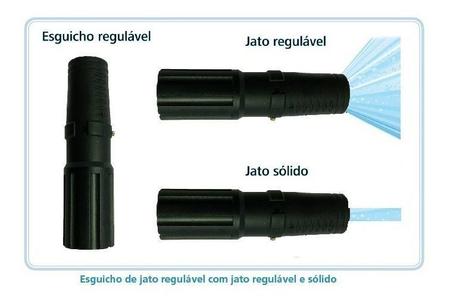 Imagem de 3mt Mangueira e Bico Esguicho Wap Class Preta Trama de Aço Lavadora Alta Pressão