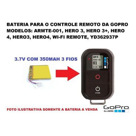 Imagem de (3pc) Pilha Bateria Controle Hero 3+ Potente 350 Mah