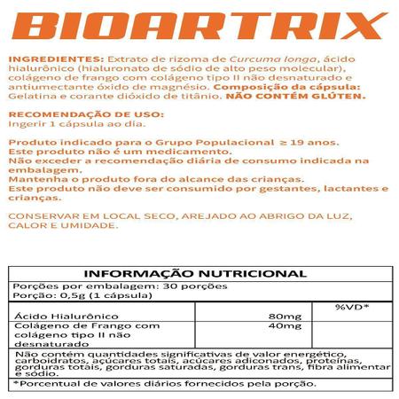 Imagem de 3X Bioartrix Colágeno Tipo Ii 40Mg + Hialurônico Bionatus