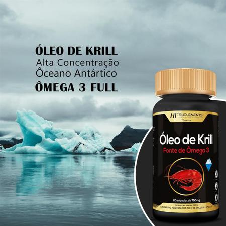 Imagem de 3x óleo de krill 60caps 750mg hf suplements