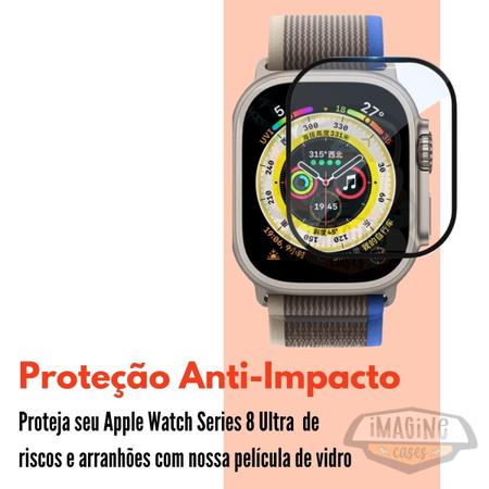 Imagem de 3x Película de Vidro Borda p/ Apple Watch Serie 8 Ultra 49mm