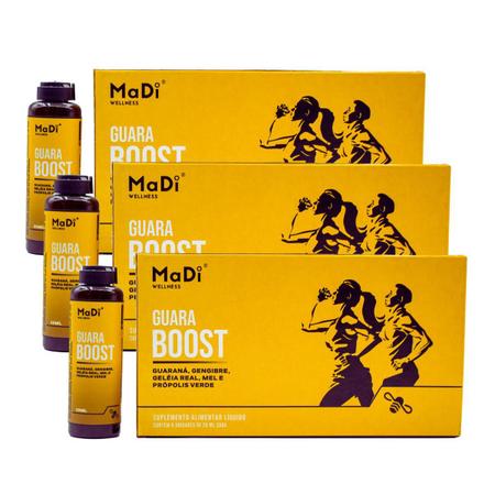 3x Shot de Energia Guara Boost Liquido 20ml x 6 unidades MaDi Imagem de 3x Shot de Energia Guara Boost Liquido 20ml x 6 unidades MaDi