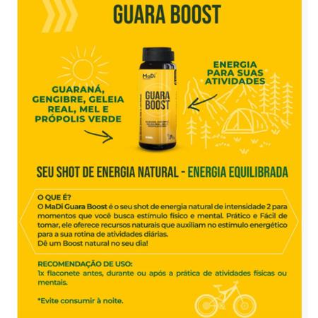 3x Shot de Energia Guara Boost Liquido 20ml x 6 unidades MaDi Imagem de 3x Shot de Energia Guara Boost Liquido 20ml x 6 unidades MaDi