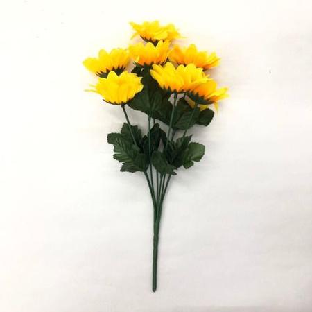 Imagem de 4 Arranjos Com 7 Girassol Flor Artificial De Decoração Buquê