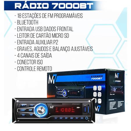 Imagem de 4 Auto Falantes 6 Polegadas+ 5 Pol 140w+ Rádio Mp3 Bluetooth
