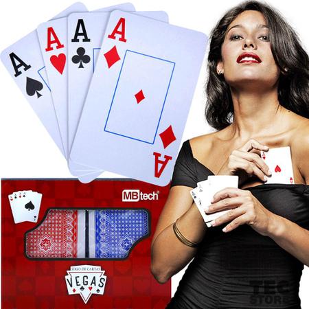 4 Baralhos Jogos de Cartas 100% Plástico c/ 108 Cartas Original