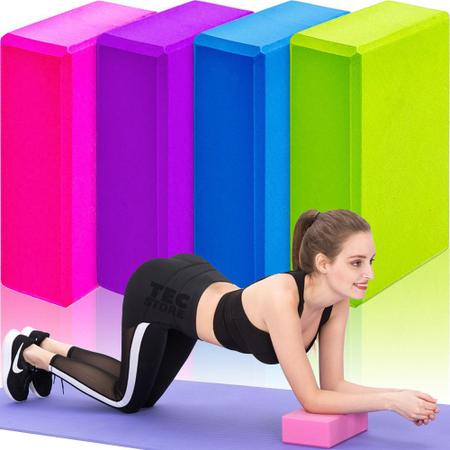 4 Blocos Eva Yoga Studio Pilates Rpg Exercicios Fisioterapia - MBFit -  Bloco de Yoga - Magazine Luiza