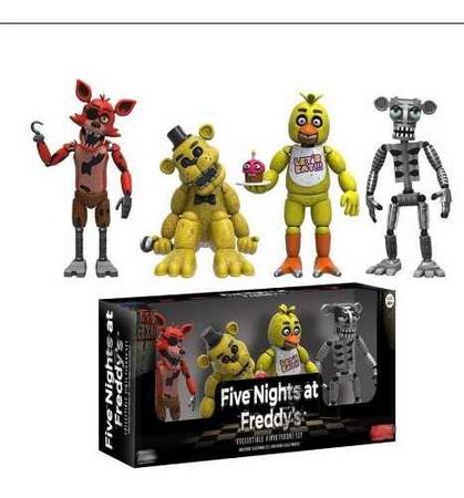 4 Bonecos Fnaf Foxy, Golden, Animatronic, Chica Five Nights - funcko -  Colecionáveis - Magazine Luiza