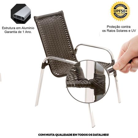Jogo De Cadeira E Mesa De Centro Em Alumínio Para Área Piscina Trama  Original - Outros Móveis - Magazine Luiza