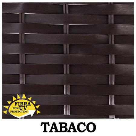 Imagem de 4 Cadeiras Fibra Sintética com mesa Salinas Alumínio para Área Externa - Cor Tabaco