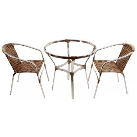 Imagem de 4 Cadeiras Floripa e Mesa Ascoli em Alumínio para Jardim, Piscina, Edícula Trama Original