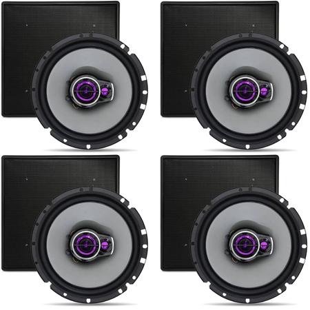 Imagem de 4 Caixas  Som Pioneer Quadrada Embutir Teto Preta 50rms 4ohm