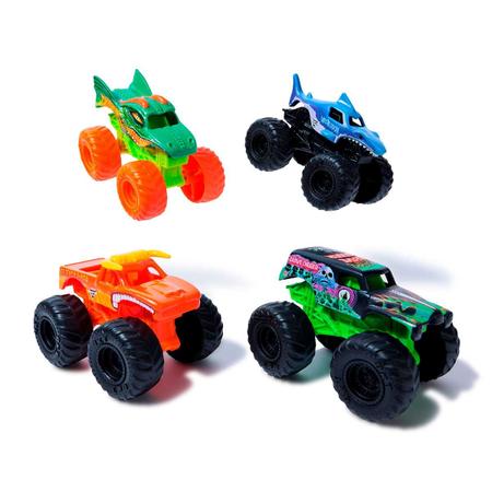 Imagem de 4 Carrinhos Dragon,El T. L.,Grave D.,Megalodon - Monster Jam