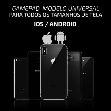 Imagem de 4 Gamepads com Gatilho Controle Celular Joystick Suporte Jogo Gamer Mobile