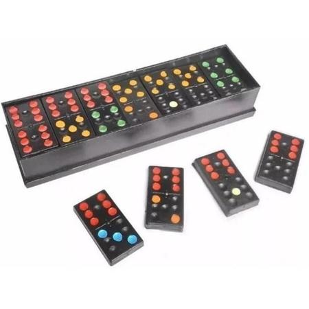 Jogo Dominó Colorido Pedras Grandes 52x26x11mm Profissional em Promoção na  Americanas