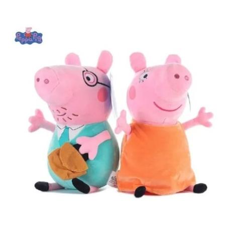 Imagem de 4 Pelúcias Família Peppa Pig, George, Mamãe E Papai Músical