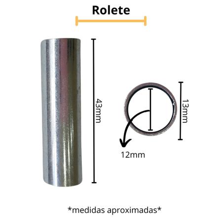 Imagem de 4 Roda Borracha Maciça 5 Polegada Rolamento Rolete Beltools