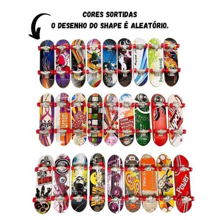 Kit Skate de Dedo - 9 cm - Extremo e Radical - 4 Skates - Sortido
