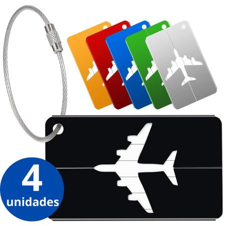 Imagem de 4 Tags Para Mala Viagem Identificador Etiqueta A Prova De Água Segura