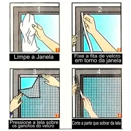 Imagem de 4 Telas Para Janela Contra Mosquitos Dengue Insetos