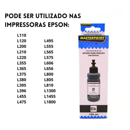 Imagem de 4 Tinta sublimática Impressora L355 L365 L375 L395 L380 L200