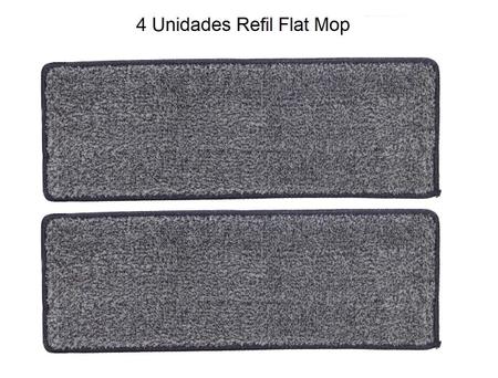 Imagem de 4 Unid. Refil Rodo Flat Mop Almofada Microfibra Esfregão