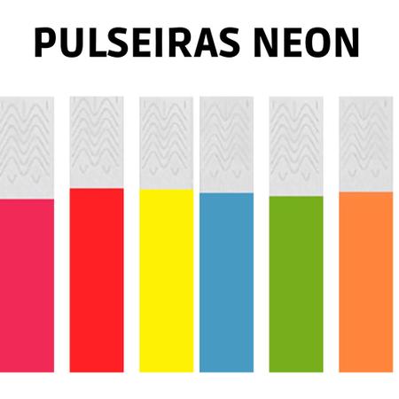 Imagem de 40 Pulseiras De Identificação Neon Para Eventos Silver Festa