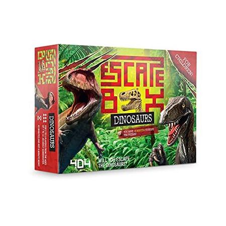 404 na Board Escape Box Dinosaurs Quarto em uma diversão para o